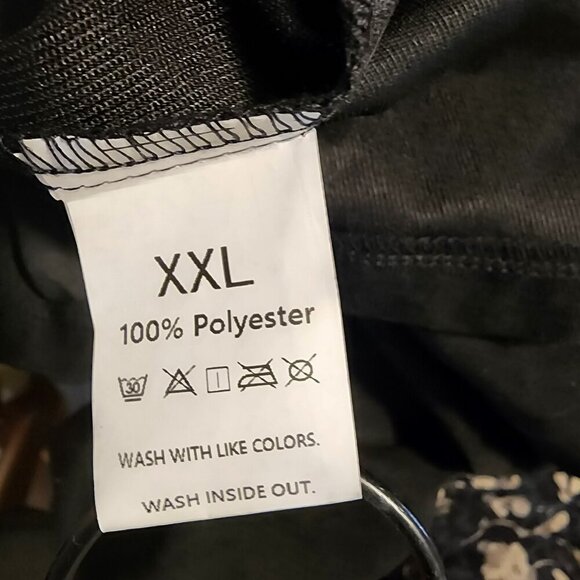 XXL Black Long Sleeve Polyester Silver Button‎ Open Jacket - Picture 2 of 10